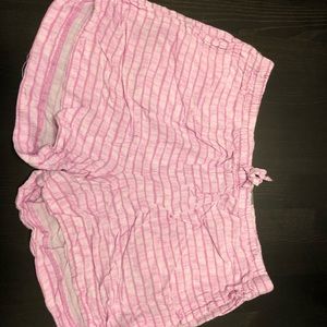 Pink striped shorts